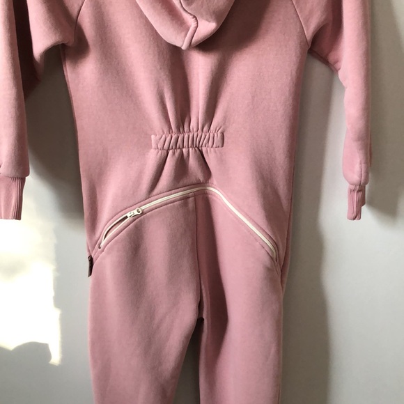 Kids Rose Warm hooded jumpsuit with flap - Gray Rose - Picture 9 of 15